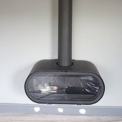 Cheminée acier suspendue lenticullaire D8 de Rocal