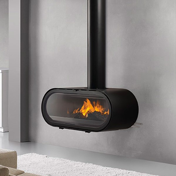 Cheminée acier suspendue lenticullaire D8 de Rocal