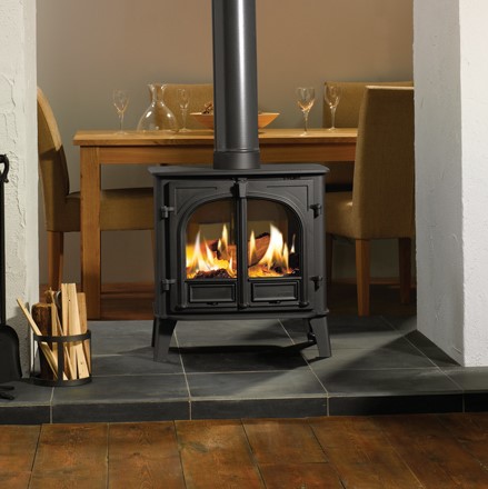 Poêle à bois traversant 4 vitres Stockton de Stovax