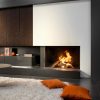 foyer à bois KALFIRE W100/61 F tres grand format escamotable fonctionnement en foyer ouvert