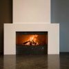 Foyer à bois panoramique trés grande largeur Kalfire W120/38 F porte escamotable fonctionnement en foyer ouvert et fermé