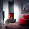 Foyer à bois Kalfire W45/48 F porte escamotable fonctionnement en foyer ouvert et fermé